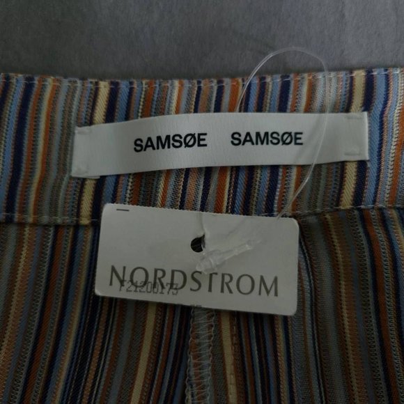 Samsoe & Samsoe Womens Palazzo Pants Elina Trousers‎ Multicolor Stripe XS New - Picture 10 of 11